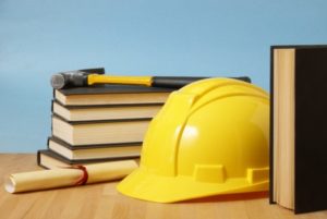 Training - books and hardhat - licensed